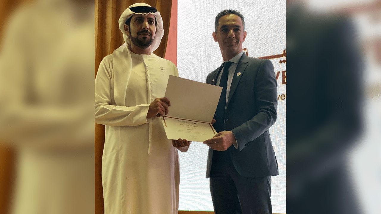 Appreciation Certificate from Dr. Sultan Alshaali